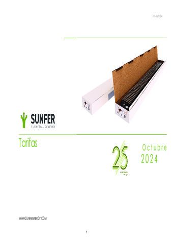 SUNFER: TARIFA OCTUBRE 2024