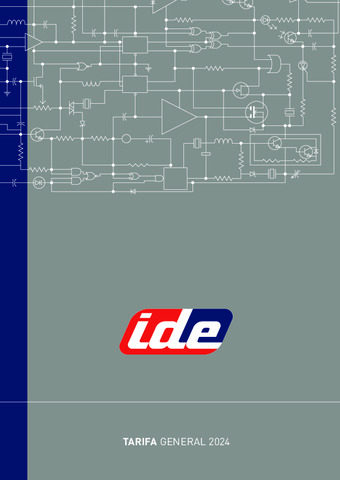 IDE: TARIFA DE PRECIOS 2024 Modificada