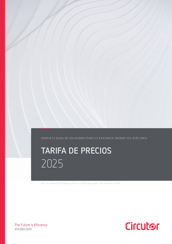 CIRCUTOR: Nueva tarifa 2025